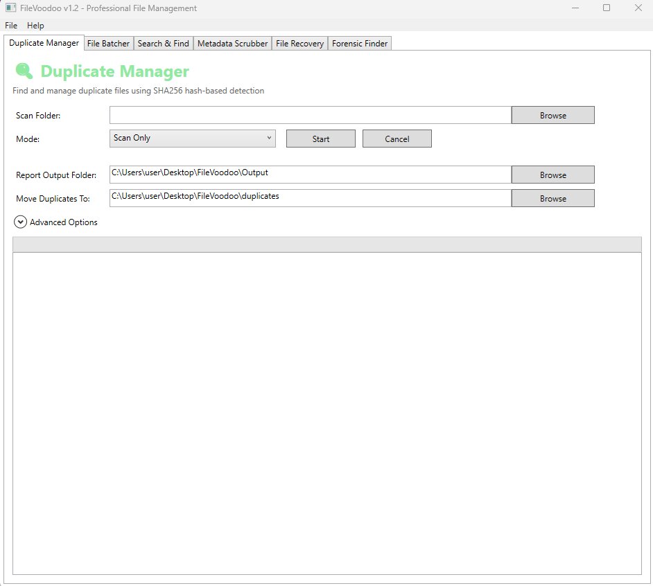 Duplicate Manager Tab