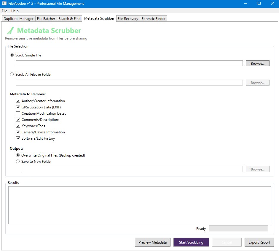 Metadata Scrubber Tab